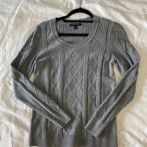 Gray Cable Knit Sweater